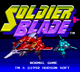 Soldier Blade Title Screen
